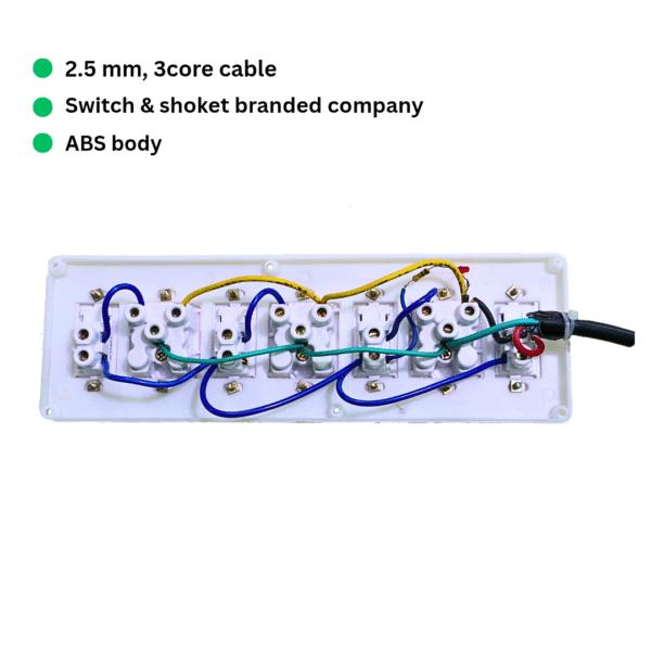 Heavy Duty Extension Board (4 Switch, 3 shoket, 2 Meter Cable) - Image 4