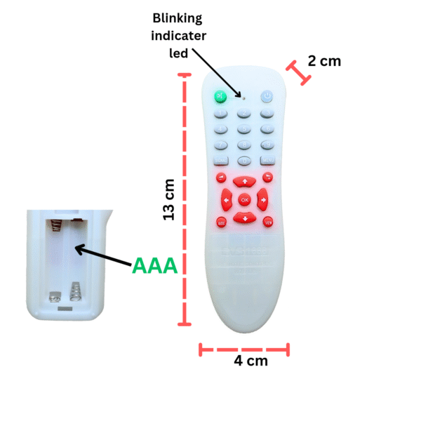 DTH remote (capable for free dish setup box) unbreakable long lasting remote - Image 2