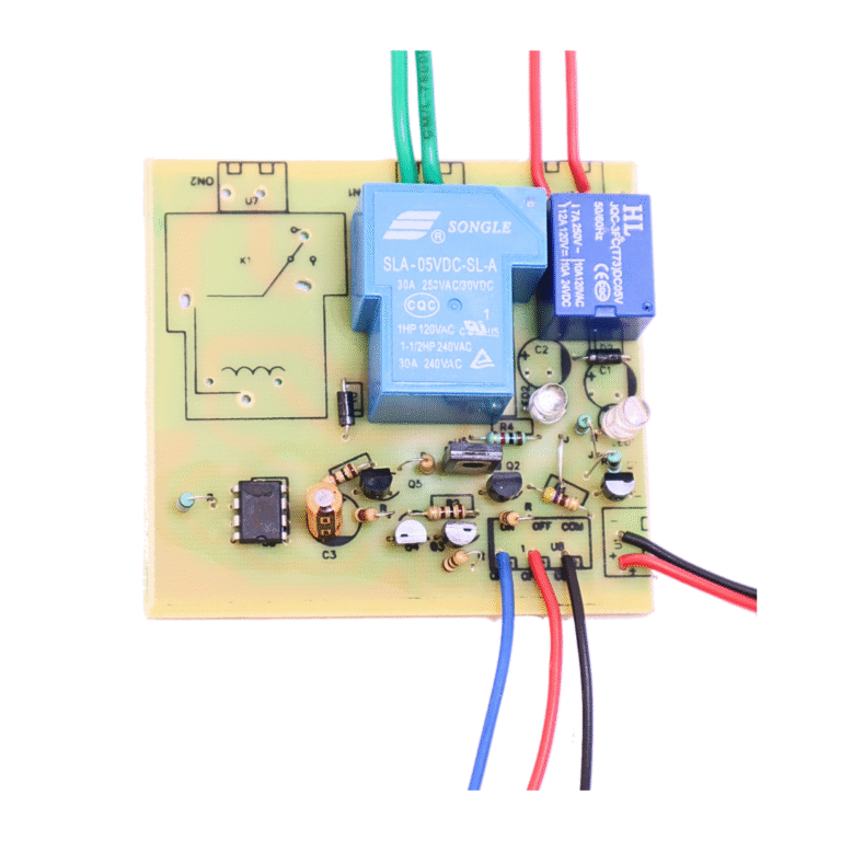 Automatic motor controller, empty water tank motor on, full tank motor off automatic