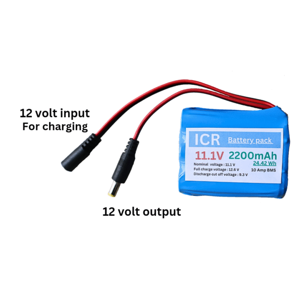 12 Volt 2200 mAh Rechargeable Lithium-ion Battery, for WiFi Router,Project,Mini Inverter, high Efficiency Long Lasting - Image 4