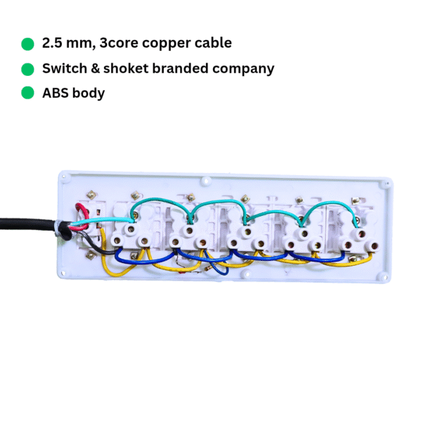 Heavy Duty Extension Board (1 Switch, 5 shoket, 2 Meter Cable - Image 2