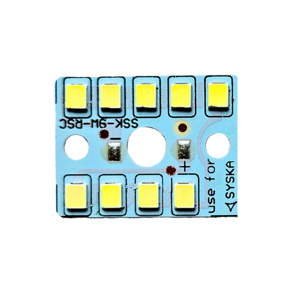 9 watt syska orginal mcpcb (white light ) high efficiency long lasting.