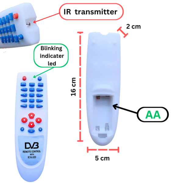 DTH remote (capable for free dish setup box) unbreakable long lasting remote - Image 2