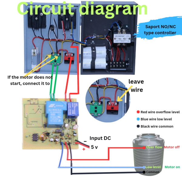 Automatic motor controller, empty water tank motor on, full tank motor off automatic - Image 2