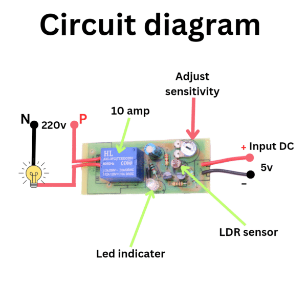 Automatic Day and night switch,LDR sensor 5v - Image 2